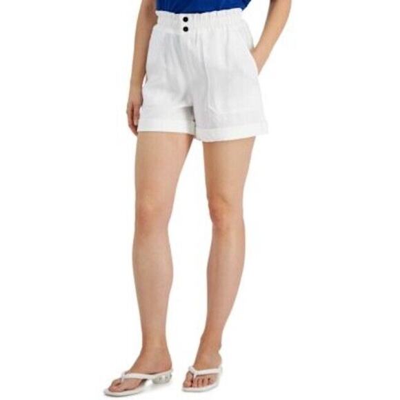 MSRP $60 Inc International Concepts Womens High-Rise Paperbag Shorts Size 1260 - Picture 1 of 10